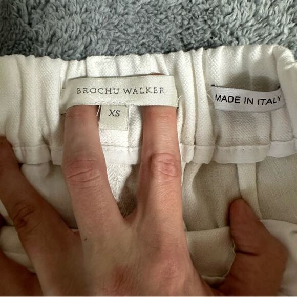 Brochu Walker Linen Blend White Relaxed Fit Pants Size XS - Picture 7 of 8